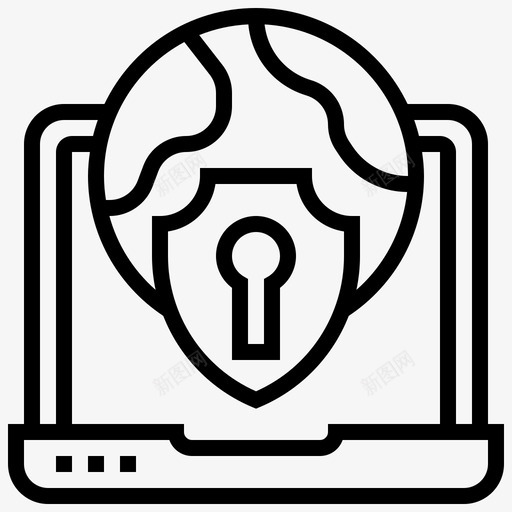 网络安全计算机保护图标svg_新图网 https://ixintu.com 保护 共享 安全 线路 网络 网络安全 计算机