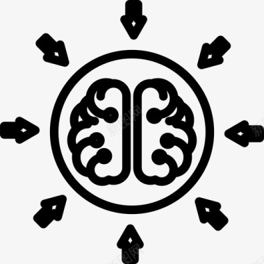 大脑计算机头脑图标图标