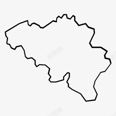 比利时地图布鲁塞尔欧洲图标图标