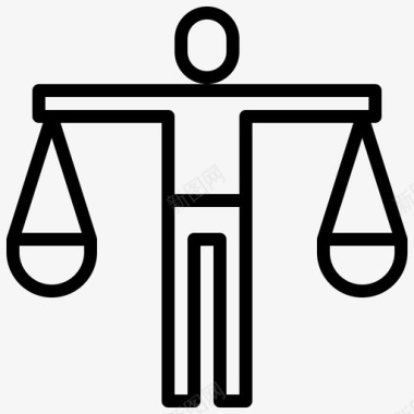 平衡法官正义图标图标