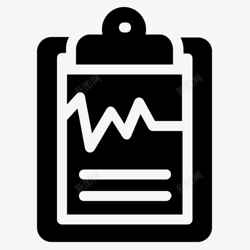 心电图报告诊断文件图标svg_新图网 https://ixintu.com 医院处方签 处方 心电图报告 心脏病发作字形图标 文件 电子图 疾病 糖尿病 诊断