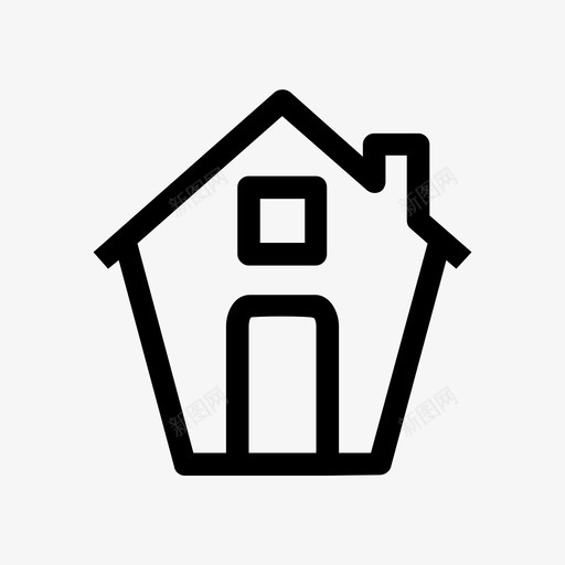 家家按钮房子图标svg_新图网 https://ixintu.com 保险箱 家 家按钮 房子
