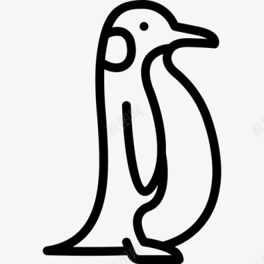 企鹅海洋生物25直系图标图标