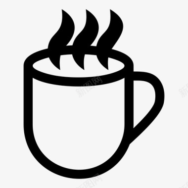 杯子早餐咖啡杯图标图标