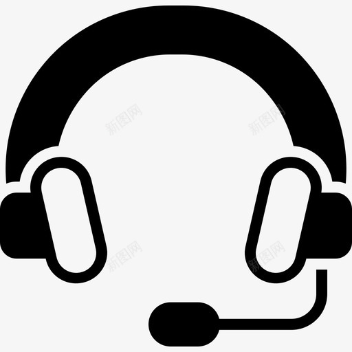 耳机合作支持图标svg_新图网 https://ixintu.com 合作 技术 支持 耳机