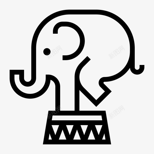 大象娱乐动物图标svg_新图网 https://ixintu.com 动物 嘉年华 大象 娱乐 艺术 马戏团
