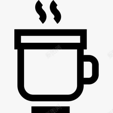 咖啡平面47线性图标图标