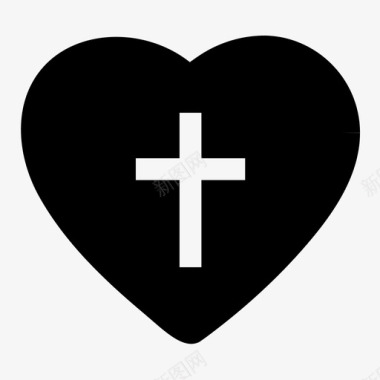 神的爱十字架希望图标图标