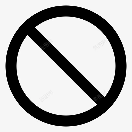 圆形块图形用户界面禁止图标svg_新图网 https://ixintu.com 图形 圆形 基本 用户界面 禁止 部分