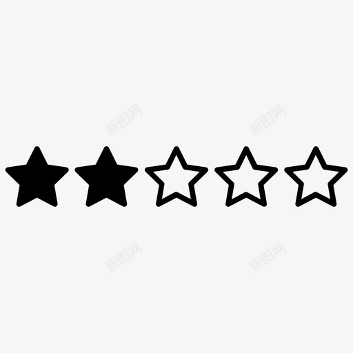 5星评级2星评级图标svg_新图网 https://ixintu.com 评级