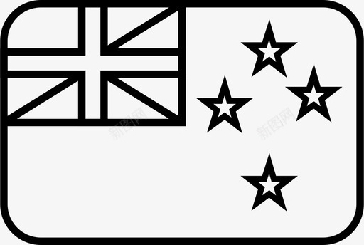 新西兰国旗国家新西兰图标svg_新图网 https://ixintu.com 世界 国家 新西兰 新西兰国旗 简化圆形世界国旗