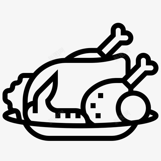 火鸡庆祝食物图标svg_新图网 https://ixintu.com 庆祝 晚餐 派对 火鸡 野餐元素 食物