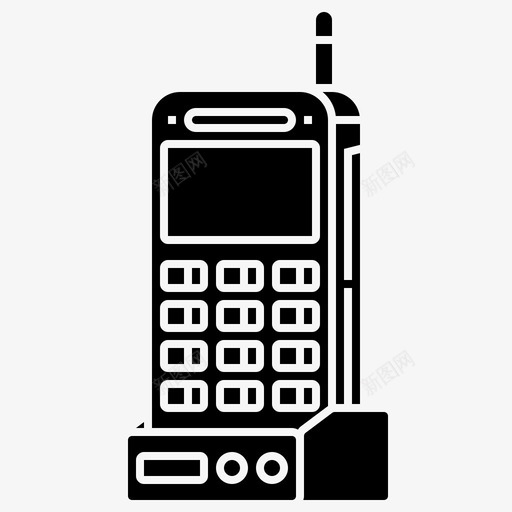 电话手机通讯图标svg_新图网 https://ixintu.com 办公元素字形 手机 电话 连接 通讯