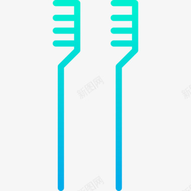 牙刷牙科15梯度图标图标