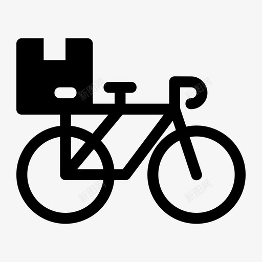 自行车商业送货图标svg_新图网 https://ixintu.com 商业 物流 自行车 运输 送货