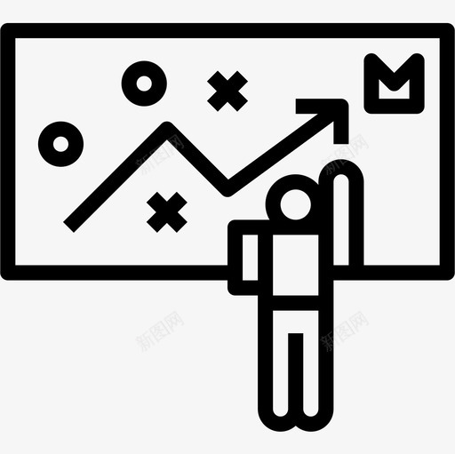 营销教练40岁直线型图标svg_新图网 https://ixintu.com 40岁 直线型 营销教练