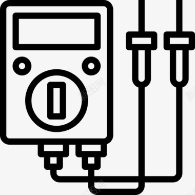 电力仪表重型和电力工业线性图标图标
