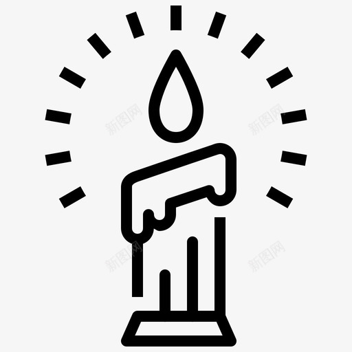 蜡烛明亮发光图标svg_新图网 https://ixintu.com 发光 四旬 明亮 祈祷 蜡烛