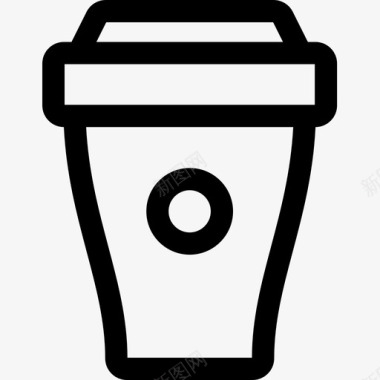 冷咖啡33号吧台线性图标图标