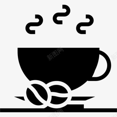 咖啡杯饮料23固体图标图标