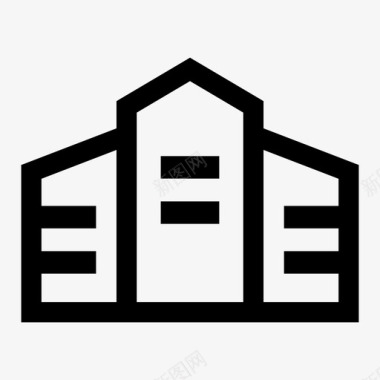 大楼大学小学图标图标