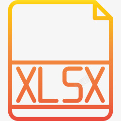 shell扩展名渐变Xlsx文件扩展名渐变图标高清图片