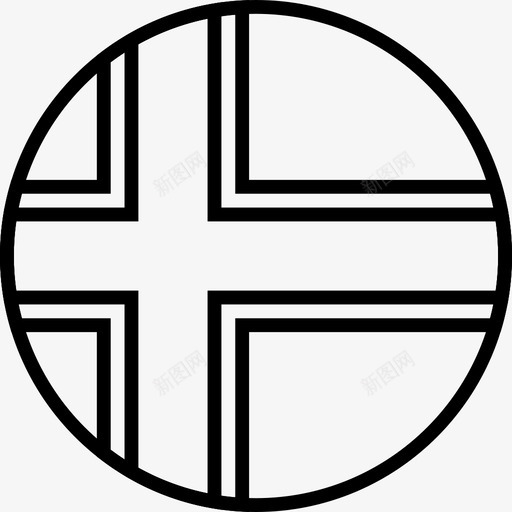 挪威国旗国家世界图标svg_新图网 https://ixintu.com 世界 国家 国旗 圆圈 挪威 简化