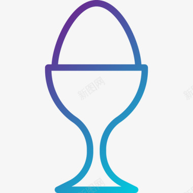 鸡蛋食物127梯度图标图标