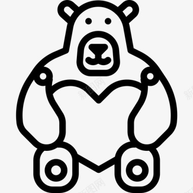 泰迪熊婚礼119直系图标图标
