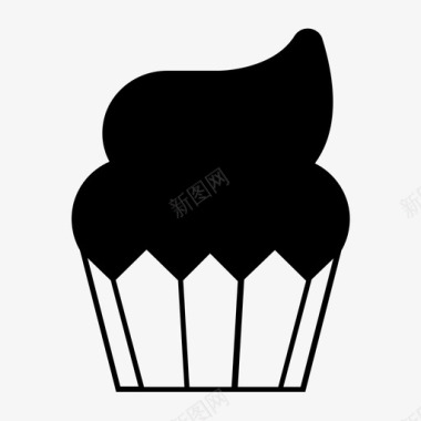 纸杯蛋糕甜点食物图标图标
