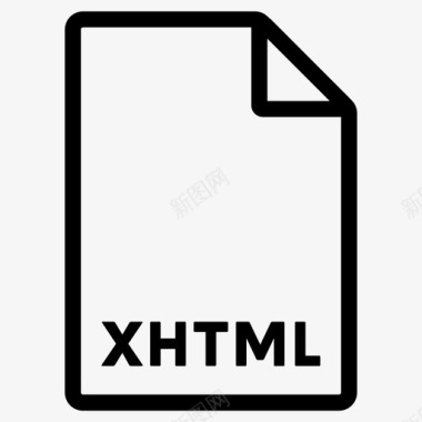 xhtml格式文件文件格式图标图标