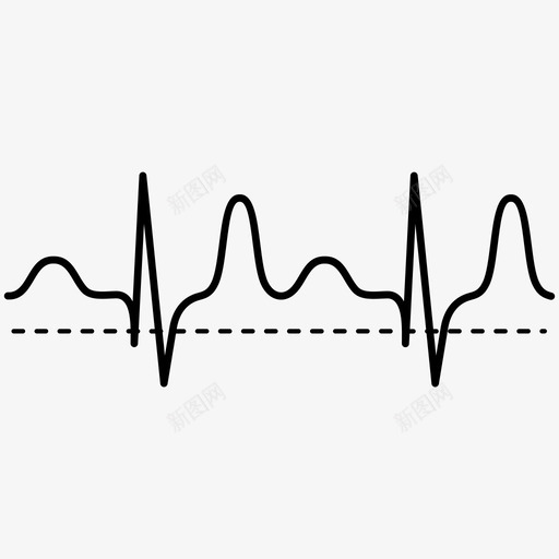 心电图心跳脉搏线图标svg_新图网 https://ixintu.com 心电图 心脏 心跳 活力 脉搏