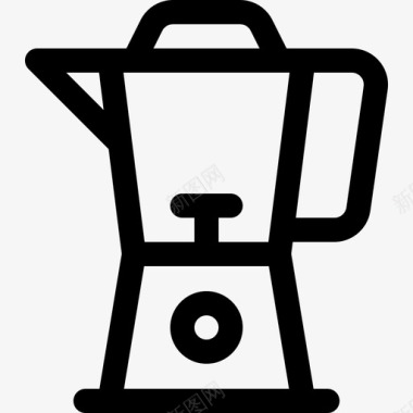 搅拌机咖啡馆15直列式图标图标