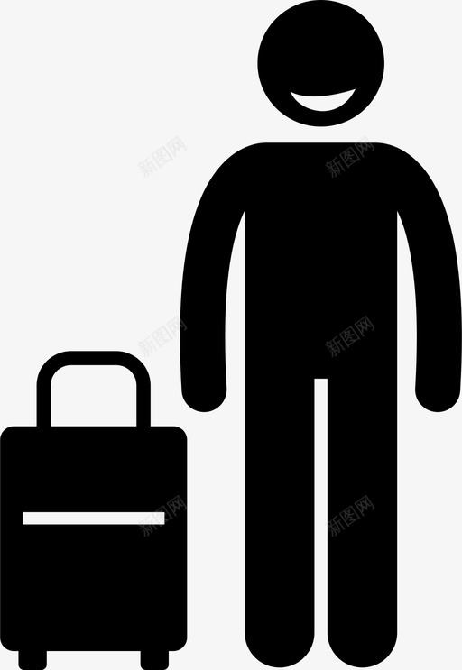 有行李的人有包的人有箱子的人图标svg_新图网 https://ixintu.com 有包的人 有幸福的人 有箱子的人 有行李的人
