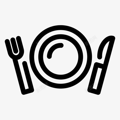 餐厅早餐餐具图标svg_新图网 https://ixintu.com 其他 叉子 早餐 晚餐 餐具 餐厅