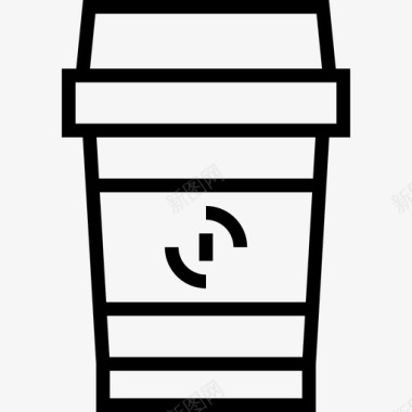 咖啡咖啡店83直线型图标图标