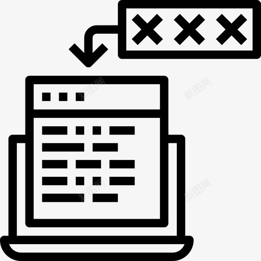 加密网络安全5线性图标svg_新图网 https://ixintu.com 加密 线性 网络安全