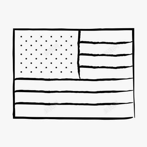 美国国旗国旗素描手绘国旗图标svg_新图网 https://ixintu.com 世界 国旗 手绘 素描 美国