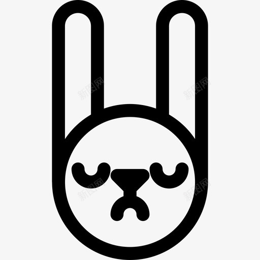 骄傲的兔子表情动物表情图标svg_新图网 https://ixintu.com 兔子 动物 表情 骄傲