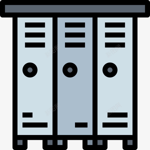 67运动型储物柜线性颜色图标svg_新图网 https://ixintu.com 67运动型储物柜 线性颜色