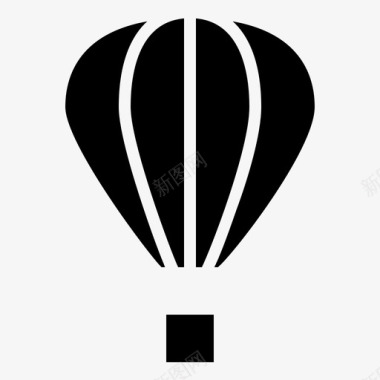 热气球飞机飞行图标图标