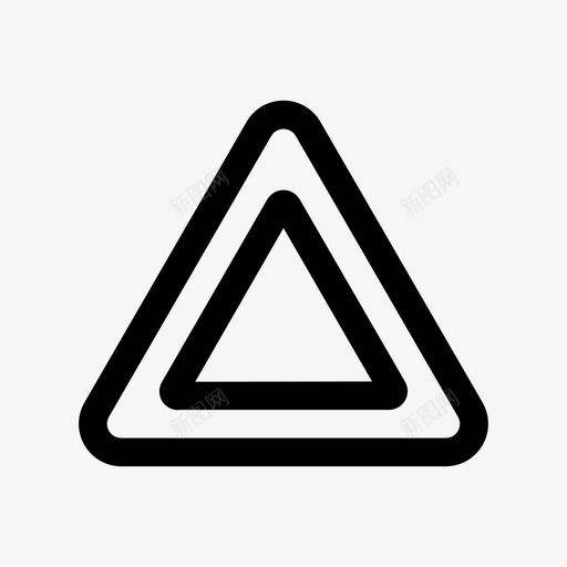 三角形金字塔警告图标svg_新图网 https://ixintu.com 三角形 简单形状 警告 金字塔