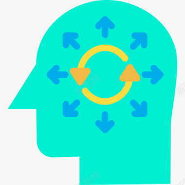 过程数据科学平面图标图标