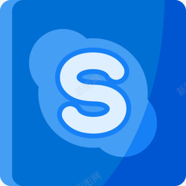 Skype徽标社交媒体徽标平面图标图标