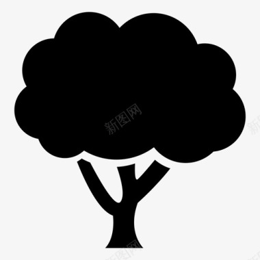 树森林花园图标图标