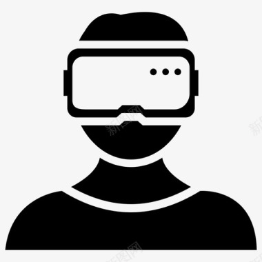 3d护目镜增强现实虚拟现实图标图标