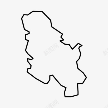 塞尔维亚地图巴尔干半岛贝尔格莱德图标图标