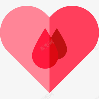 心脏献血16平坦图标图标