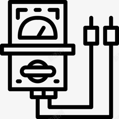 电压表汽车维修27线性图标图标