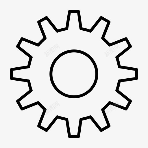 齿轮设置基本用户界面元素规则线图标svg_新图网 https://ixintu.com 基本用户界面元素规则线 设置 齿轮